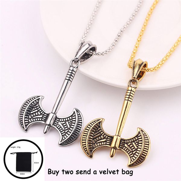 new hip hop double-sided axe pendant necklaces zinc alloy fashion punk necklace male hiphop jewelry gifts for men accessories, Silver
new hip hop double-sided axe pendant necklaces zinc alloy fashion punk necklace male hiphop jewelry gifts for men accessories, Silver