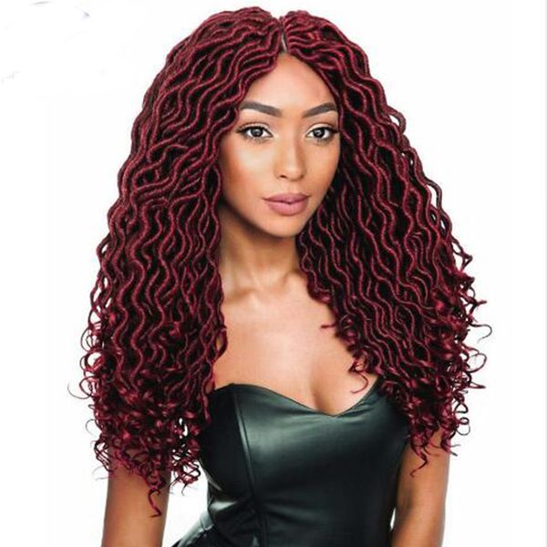 6pcs full head goddess locs crochet braids 18 inch soft natural kanekalon synthetic hair extension 24stands/pack goddess faux locks hair, Black
6pcs full head goddess locs crochet braids 18 inch soft natural kanekalon synthetic hair extension 24stands/pack goddess faux locks hair, Black