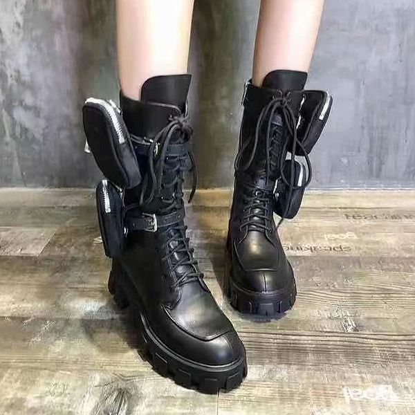 2020 autumn and winter new thick bottom luxury motorcycle boots female handsome martin boots thick heel strap mid boots military boot, Black 
2020 autumn and winter new thick bottom luxury motorcycle boots female handsome martin boots thick heel strap mid boots military boot, Black