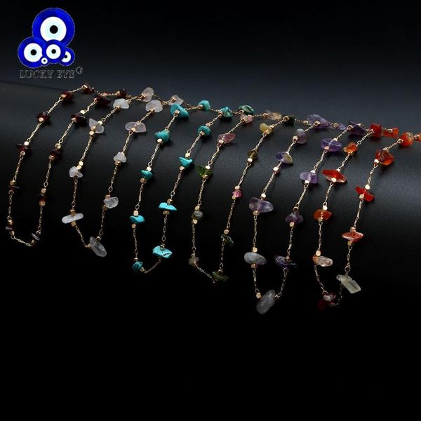 lucky eye multi color natural stone necklace gold color copper long chain necklace gifts for women men fashion jewelry bd174, Silver
lucky eye multi color natural stone necklace gold color copper long chain necklace gifts for women men fashion jewelry bd174, Silver