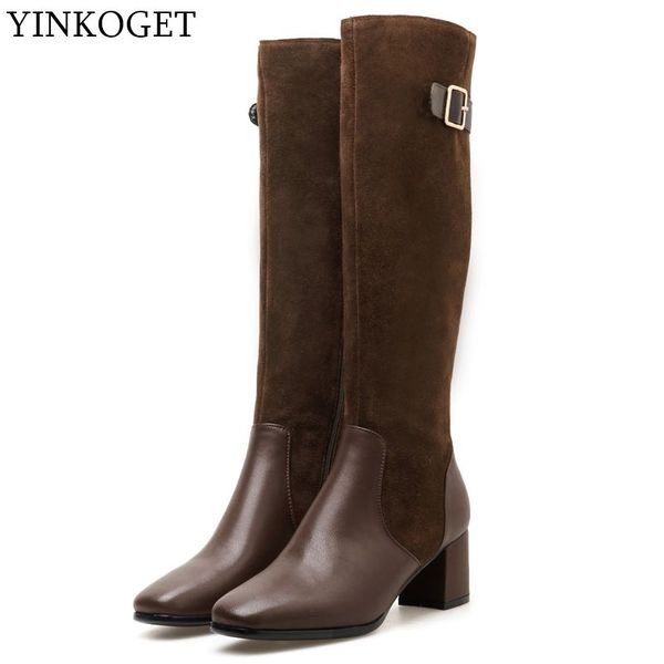 yinkoget natural genuine leather heel women knee high boots leisure ladies boots autumn winter girl fashion brand long, Black
yinkoget natural genuine leather heel women knee high boots leisure ladies boots autumn winter girl fashion brand long, Black