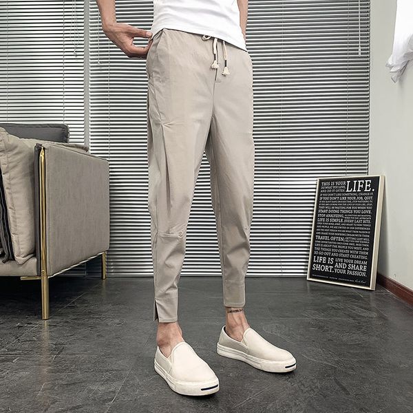 2020 summer men casual pants thin trousers elastic waist joggers man sweatpants streetwear casual drawstring trousers l58, Black
2020 summer men casual pants thin trousers elastic waist joggers man sweatpants streetwear casual drawstring trousers l58, Black
