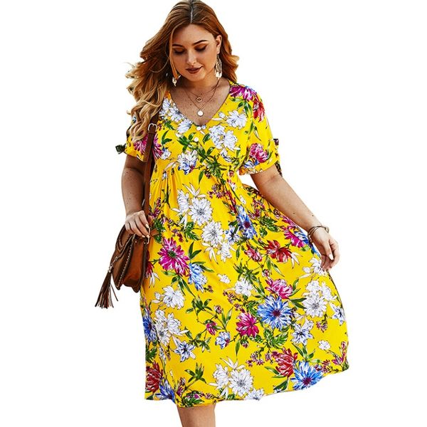 2020 women dresses summer v neck floral print boho beach dress ruffle short sleeve a line dress wrap sundress robe, Black;gray
2020 women dresses summer v neck floral print boho beach dress ruffle short sleeve a line dress wrap sundress robe, Black;gray