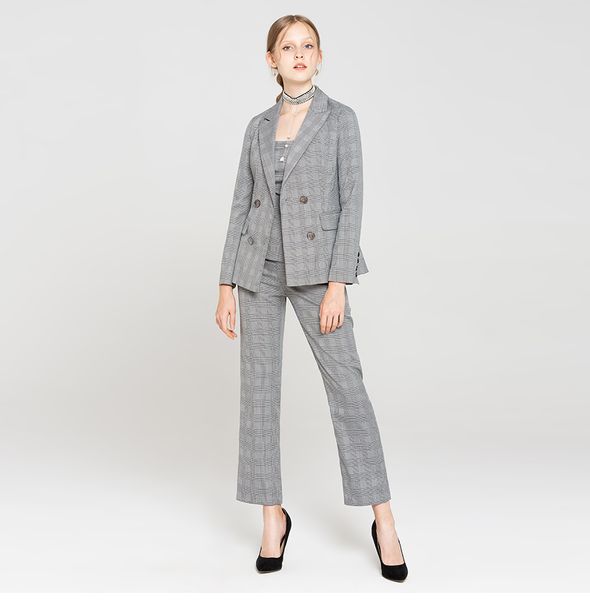 autumn handsome grey lattices suit long sleeve coat slim fit boob tube casual fashion suit pants female workplace party trousers, White;black
autumn handsome grey lattices suit long sleeve coat slim fit boob tube casual fashion suit pants female workplace party trousers, White;black