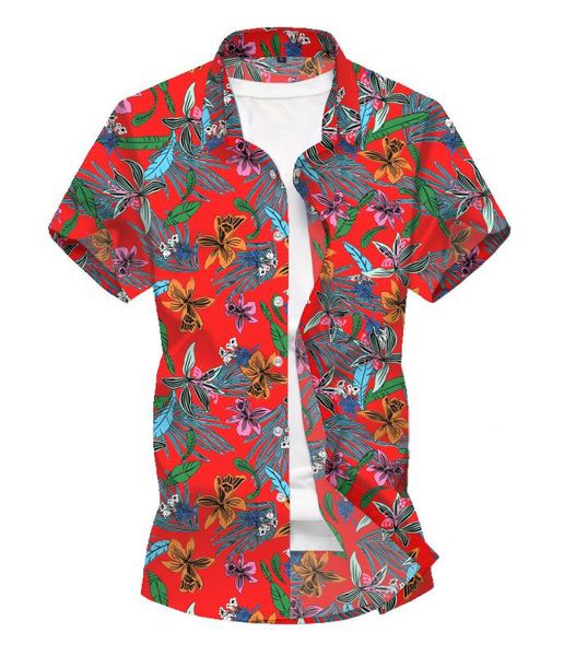 shirt men floral hawaiian style short sleeve casual mens dress shirts social flower beach blouse men blue red white, White;black
shirt men floral hawaiian style short sleeve casual mens dress shirts social flower beach blouse men blue red white, White;black