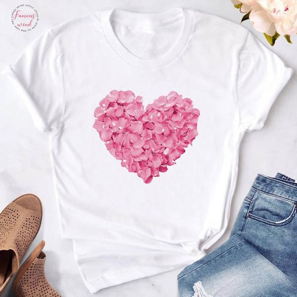 2019 new pink heart flower print women t shirt summer white casual sweet tees gift for 90s lady yong girl woman
2019 new pink heart flower print women t shirt summer white casual sweet tees gift for 90s lady yong girl woman
