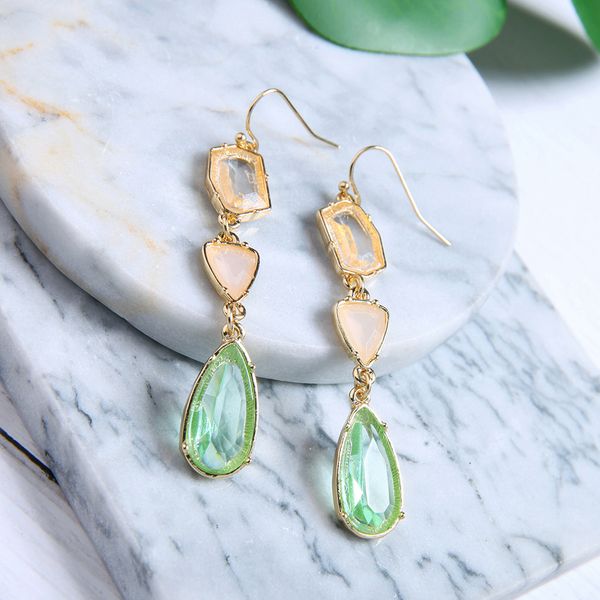 creative small fresh geometric drop gem crystal earrings ladies jewelry gift #3, Black
creative small fresh geometric drop gem crystal earrings ladies jewelry gift #3, Black