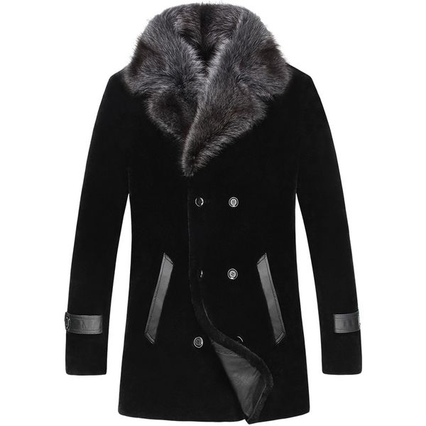 ayunsue 100% wool coat sheep shearling fur coat winter jacket men raccoon fur collar long coats men jacket lsy080870 my1133, Black
ayunsue 100% wool coat sheep shearling fur coat winter jacket men raccoon fur collar long coats men jacket lsy080870 my1133, Black