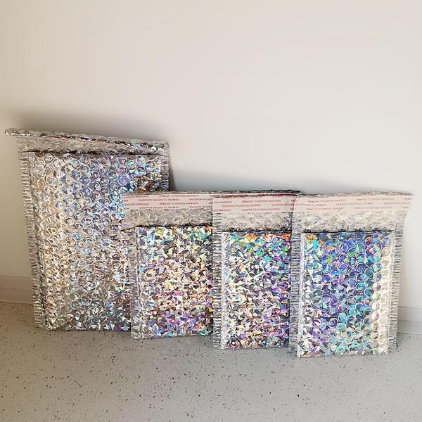 50pcs/pack laser silver packaging shipping bubble mailer laser foil plastic padded envelope gift bag mailing envelope bag
50pcs/pack laser silver packaging shipping bubble mailer laser foil plastic padded envelope gift bag mailing envelope bag