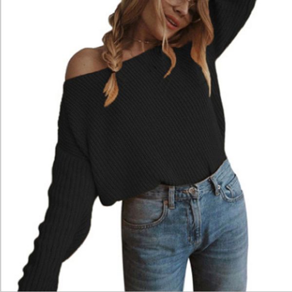 slash neck slim pullovers yellow knit jumper sweater women casual autumn long sleeve pullovers sueter mujer invierno 2019, White;black
slash neck slim pullovers yellow knit jumper sweater women casual autumn long sleeve pullovers sueter mujer invierno 2019, White;black