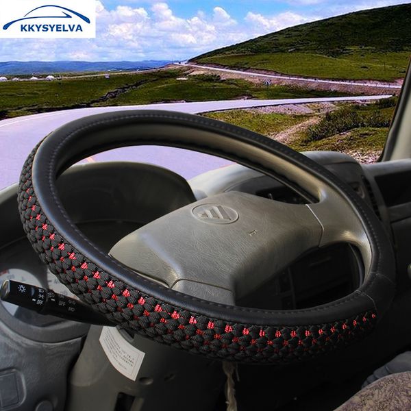 kkysyelva silk leather steering wheel covers for car bus truck 36 38 40 42 45 47 50cm diameter auto steering-wheel cover
kkysyelva silk leather steering wheel covers for car bus truck 36 38 40 42 45 47 50cm diameter auto steering-wheel cover