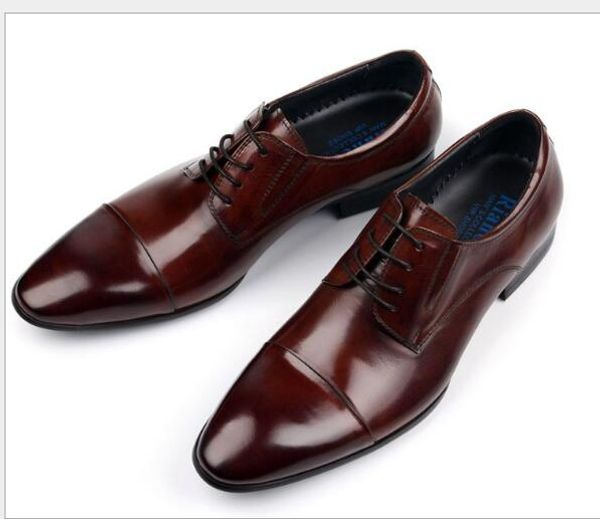 new arrival genuine leather mens shoes lace breathable leisure formal business shoes flat wedding dress, Black
new arrival genuine leather mens shoes lace breathable leisure formal business shoes flat wedding dress, Black