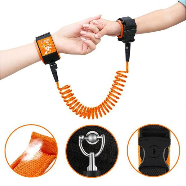 

child safety harness leash anti lost wristband strap link traction rope for baby toddler kids outdodr walking adjustable belt