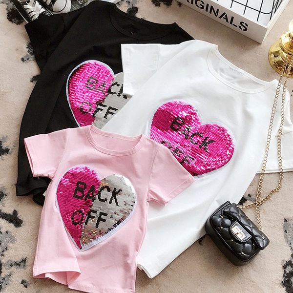 2018 summer behalf of mother daughter cotton letter round neck short sleeve comfortable breathe y color sequined t-shirt, Blue
2018 summer behalf of mother daughter cotton letter round neck short sleeve comfortable breathe y color sequined t-shirt, Blue
