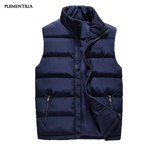 puimentiua 2019 autumn winter warm zipper-up down cotton vest jacket classic solid color lightweight outdoor puffer vest, Black;white
puimentiua 2019 autumn winter warm zipper-up down cotton vest jacket classic solid color lightweight outdoor puffer vest, Black;white