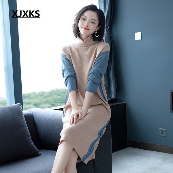 xjxks 2019 autumn winter new women cashmere dress loose plus size comfortable casual turtleneck long sweater women pullover, White;black
xjxks 2019 autumn winter new women cashmere dress loose plus size comfortable casual turtleneck long sweater women pullover, White;black