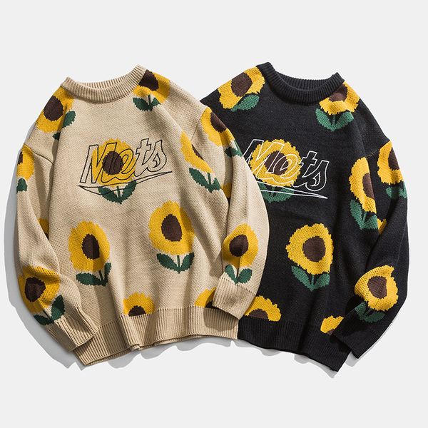 harajuku sunflower pattern vintage sweaters lover winter oversize hip hop sunflower knitted steaters men harajuku sweaters lover, White;black
harajuku sunflower pattern vintage sweaters lover winter oversize hip hop sunflower knitted steaters men harajuku sweaters lover, White;black