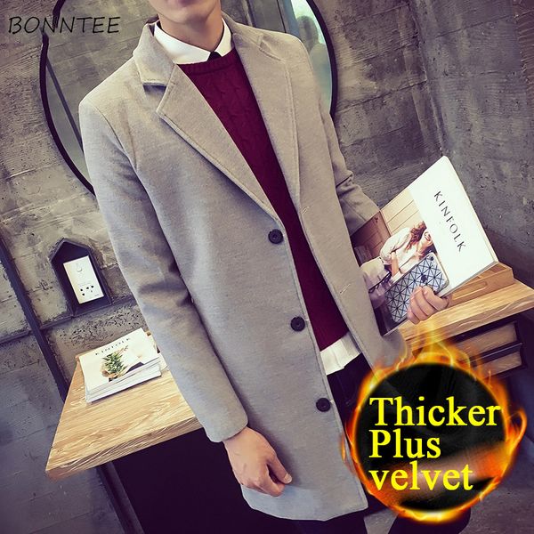 wool men large size soft winter thicker plus velvet warm solid korean all-match long coats mens clothing trendy outerwear chic, Black
wool men large size soft winter thicker plus velvet warm solid korean all-match long coats mens clothing trendy outerwear chic, Black