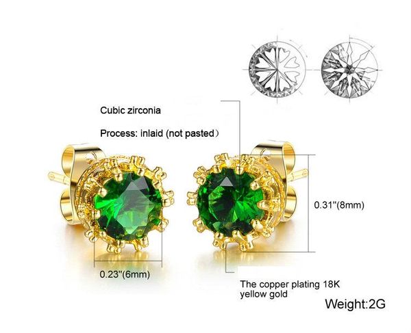 earrings for women 18k gold filled clear lady women stud beautifully earring, Golden;silver
earrings for women 18k gold filled clear lady women stud beautifully earring, Golden;silver