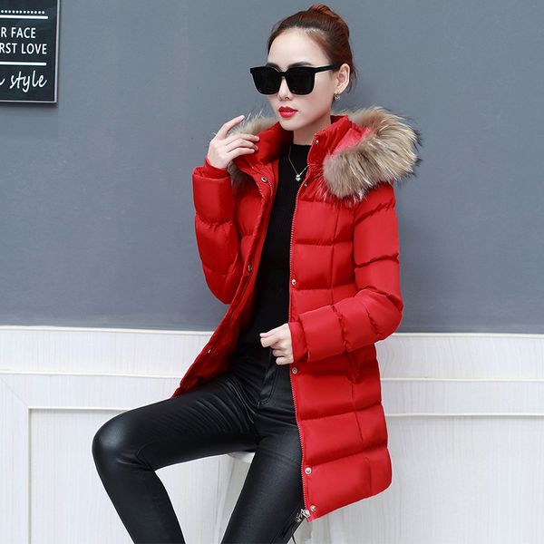 

aelia slave young and middle-aged cotton-padded clothes cotton coat women's thick mid-length 2018 winter new style female versio, Blue;black