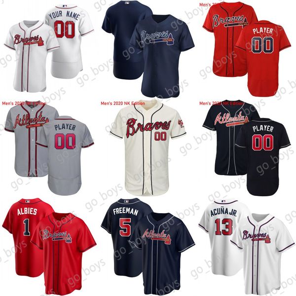 atlanta men's youth women's 5 an baseball jerseys acuna jr. 1 albies charlie culberson brian mccann tyler flowers 2020 brave jerse, Blue;black
atlanta men's youth women's 5 an baseball jerseys acuna jr. 1 albies charlie culberson brian mccann tyler flowers 2020 brave jerse, Blue;black