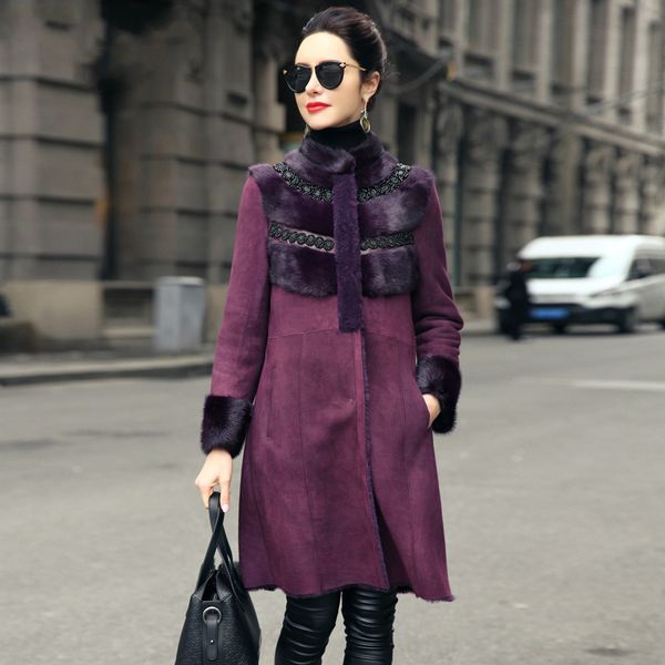 natural real fur coat wool female jacket autumn winter coat women clothes 2020 korean vintage double-faced zt4022, Black
natural real fur coat wool female jacket autumn winter coat women clothes 2020 korean vintage double-faced zt4022, Black