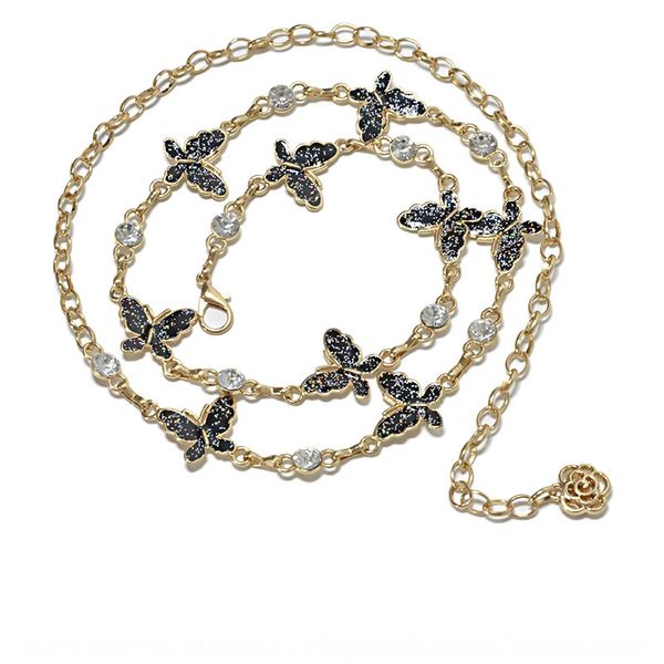 sj716 butterfly rose gold waist chain butterfly necklace necklace women's decorative skirt belt accessories thin simple all-match metal, Black;brown
sj716 butterfly rose gold waist chain butterfly necklace necklace women's decorative skirt belt accessories thin simple all-match metal, Black;brown