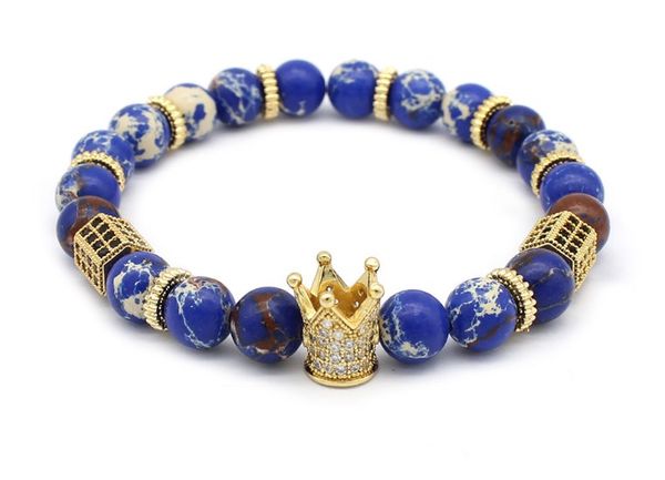 8mm cg6546 gold crown matte agate elastic adjusted zircon cubic zirconia bracelet stone bead essential oils diffuser, Black
8mm cg6546 gold crown matte agate elastic adjusted zircon cubic zirconia bracelet stone bead essential oils diffuser, Black