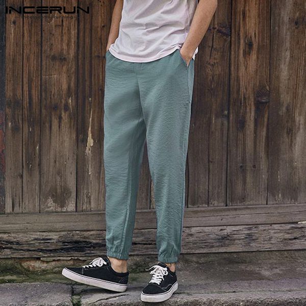men's pants 2021 solid color casual men elastic waist streetwear vintage joggers harem trousers leisure pockets long incerun, Black
men's pants 2021 solid color casual men elastic waist streetwear vintage joggers harem trousers leisure pockets long incerun, Black