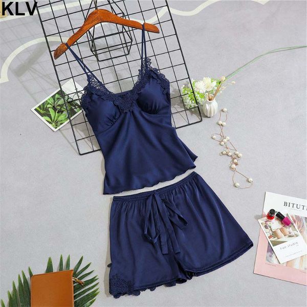 women summer faux silk pajamas set crochet floral lace applique padded camisole drawstring shorts solid color lingerie nightwear, Black;red
women summer faux silk pajamas set crochet floral lace applique padded camisole drawstring shorts solid color lingerie nightwear, Black;red