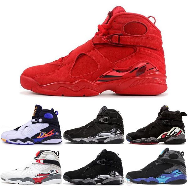 2019 basketball shoes 8s valentine's day aqua chrome countdown pack 8 mens retro trainers designer sports sneakers for men size 7-13, White;red
2019 basketball shoes 8s valentine's day aqua chrome countdown pack 8 mens retro trainers designer sports sneakers for men size 7-13, White;red
