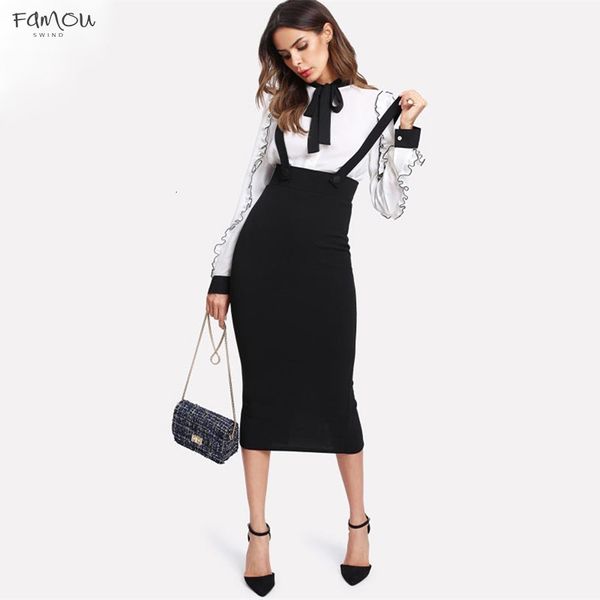 High Waist Slit Back Pencil Skirt With Strap Black Knee Length Midi Spring Zipper Skirt Women Elegant Spring Plain Skirt
High Waist Slit Back Pencil Skirt With Strap Black Knee Length Midi Spring Zipper Skirt Women Elegant Spring Plain Skirt