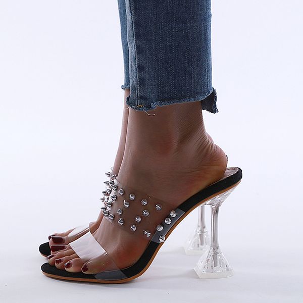 big size shoes ladies' slippers thin heels glitter slides rivet slipers women low jelly 2020 summer basic metal decoration, Black
big size shoes ladies' slippers thin heels glitter slides rivet slipers women low jelly 2020 summer basic metal decoration, Black