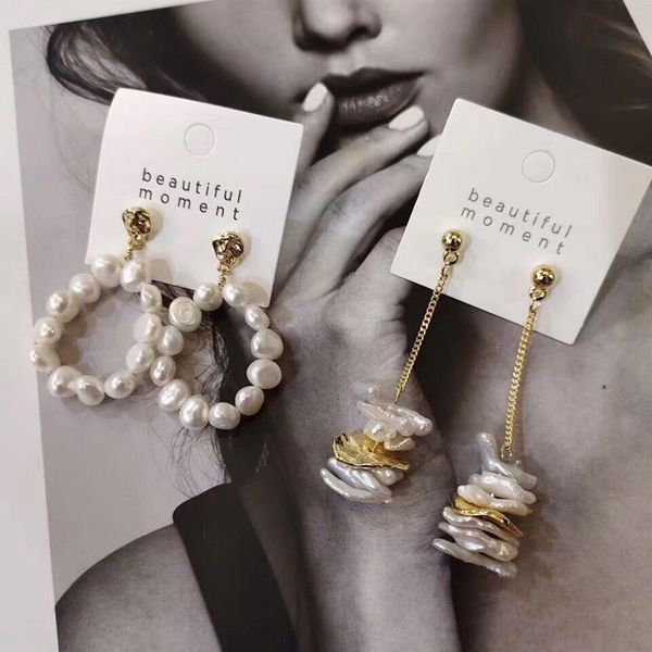 mengjiqiao new japan korean natural freshwater pearl tassel long drop earrings for women circle jewelry fashion oorbellen gifts, Golden
mengjiqiao new japan korean natural freshwater pearl tassel long drop earrings for women circle jewelry fashion oorbellen gifts, Golden