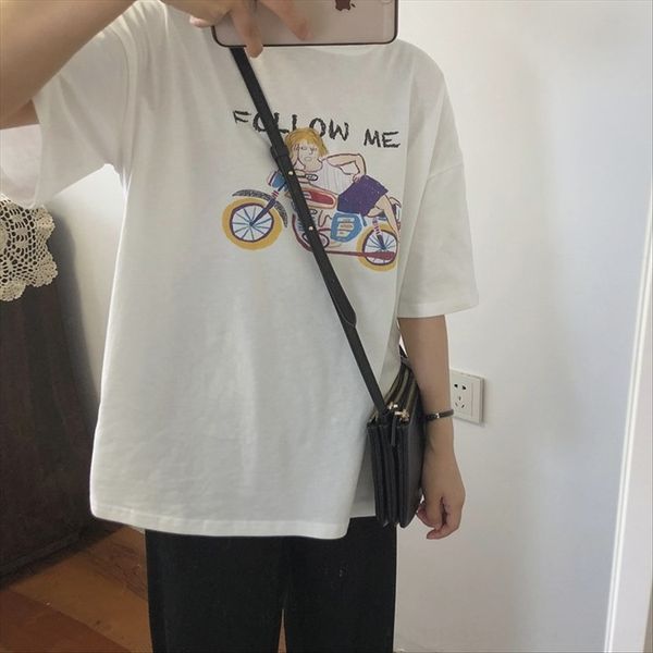 2020 молоко прохладно мотоцикл сестры живопись ручки ручной росписью печати рыхлый все соответствует дуань xiu белая футболка женская футбол, White
2020 молоко прохладно мотоцикл сестры живопись ручки ручной росписью печати рыхлый все соответствует дуань xiu белая футболка женская футбол, White