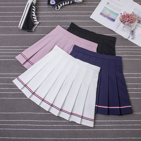 girls tennis sports skirt pleated skirt striped tennis shorts cotton loose high elastic sweet safety pants college wind, Black;red
girls tennis sports skirt pleated skirt striped tennis shorts cotton loose high elastic sweet safety pants college wind, Black;red