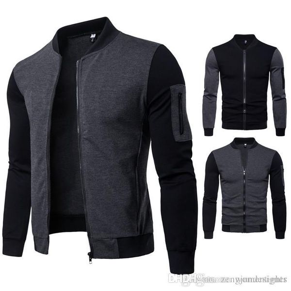 mens autumn desinger jackets crew neck new style long sleeve solid colot slim zipper casual apparel, Black;brown
mens autumn desinger jackets crew neck new style long sleeve solid colot slim zipper casual apparel, Black;brown