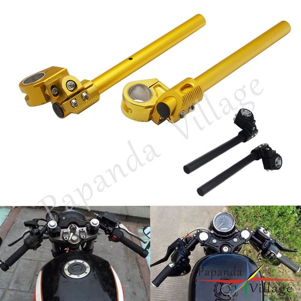 gold cnc aluminum cafe racer 7/8 inch handlebar racing adjustable 25-32mm clip on fork handle bar universal bobber chopper
gold cnc aluminum cafe racer 7/8 inch handlebar racing adjustable 25-32mm clip on fork handle bar universal bobber chopper