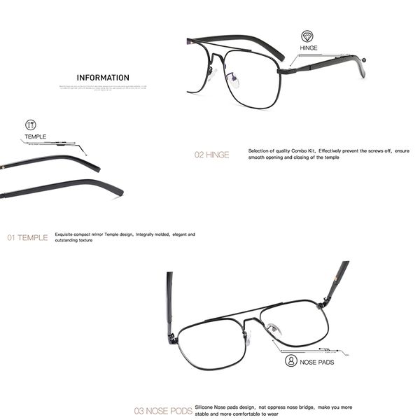 wholesale-aevogue eyewear men double-bridge square metal transparent frame prescription glasses ae0740, Black
wholesale-aevogue eyewear men double-bridge square metal transparent frame prescription glasses ae0740, Black