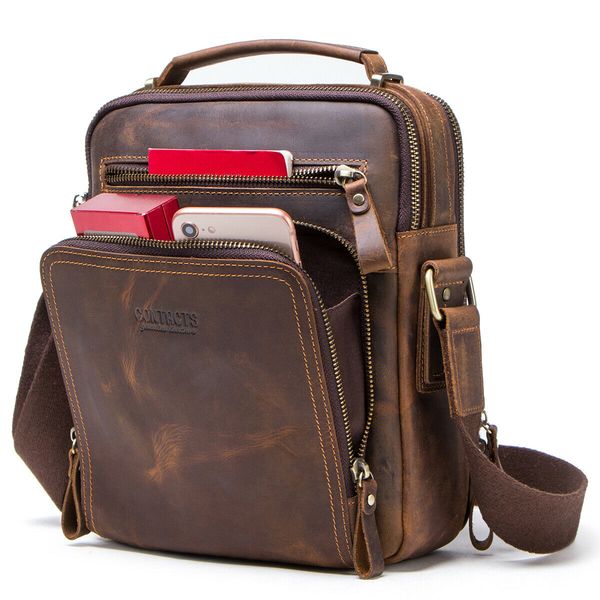 Мужская подлинная нубук кожаная сумка портфель тотализатор ноутбук плечо сумка