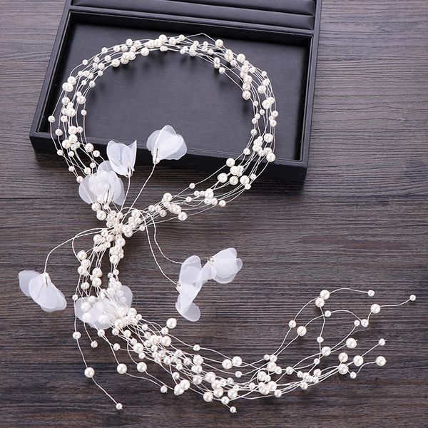 multi-layer pearl headband wedding hairbands bridal tiaras elegant flower long pearl wedding headband tiara hair accessories, Golden;white
multi-layer pearl headband wedding hairbands bridal tiaras elegant flower long pearl wedding headband tiara hair accessories, Golden;white
