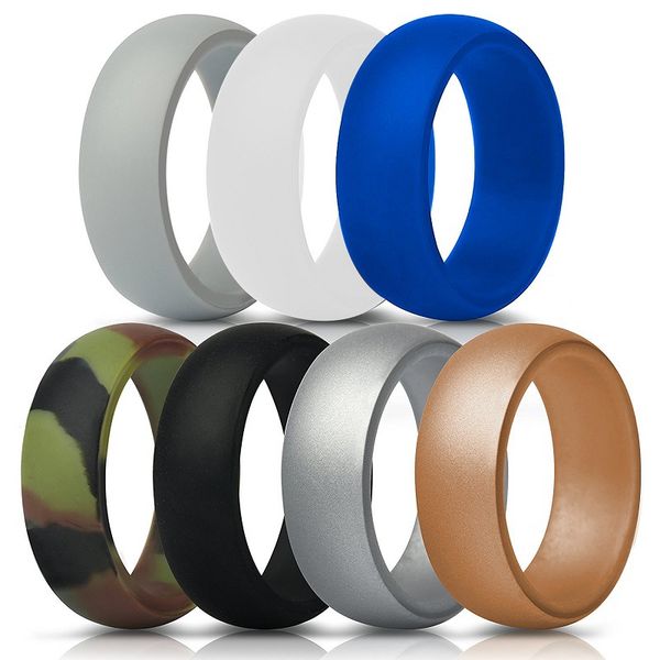 new 7 color sets silicone ring flexible silicone o-ring wedding comfortable lightweigh ring men multicolor comfortable design gifts, Silver
new 7 color sets silicone ring flexible silicone o-ring wedding comfortable lightweigh ring men multicolor comfortable design gifts, Silver