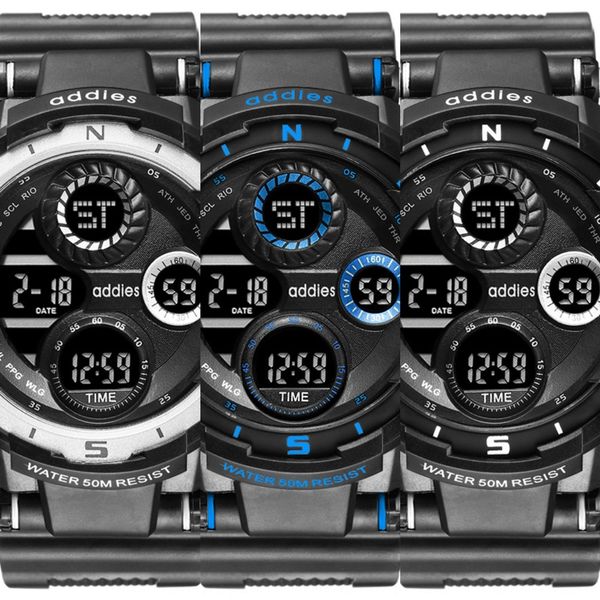 aidi sports ic men's watch luminous waterproof outdoor multifunctional luminous electron electron student electronic watch, Blue
aidi sports ic men's watch luminous waterproof outdoor multifunctional luminous electron electron student electronic watch, Blue
