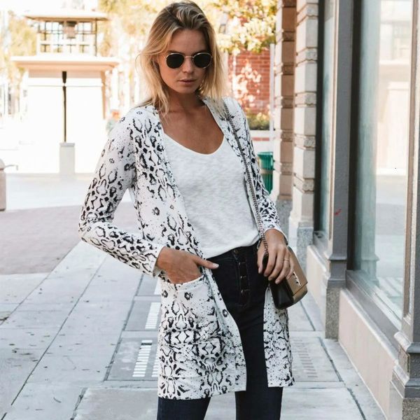 snake leopard printed cardigan 2019 women coat with pocket long sleeve loose long cardigans jacket casual ladies outerwear, White
snake leopard printed cardigan 2019 women coat with pocket long sleeve loose long cardigans jacket casual ladies outerwear, White