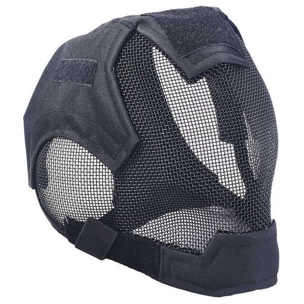 steel protective mask hunting cycling protective cs halloween party full face mask, Black
steel protective mask hunting cycling protective cs halloween party full face mask, Black