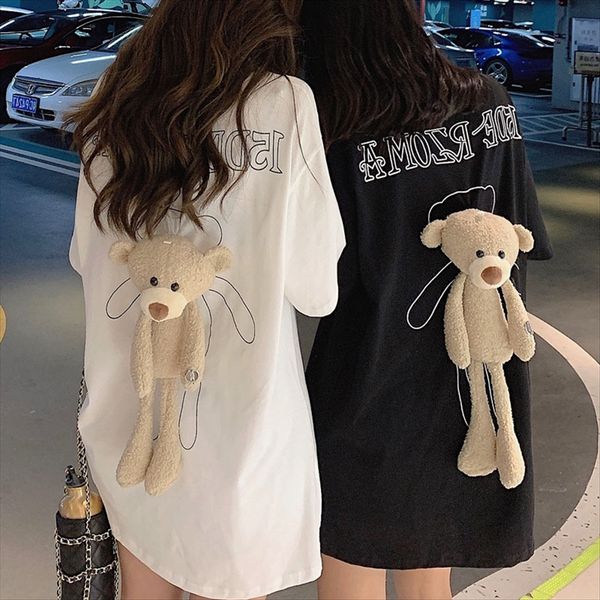 back bear t-shirt girlfriends loose short-sleeved design sense printing midi women's fashionable ins back bear t-shirt girlfriends loos, White
back bear t-shirt girlfriends loose short-sleeved design sense printing midi women's fashionable ins back bear t-shirt girlfriends loos, White