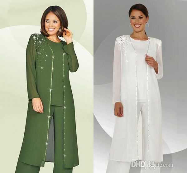 2020 white chiffon long sleeves mother of the bride pant suits with long blouse sequins beaded mother of groom pant suit, Black;red
2020 white chiffon long sleeves mother of the bride pant suits with long blouse sequins beaded mother of groom pant suit, Black;red