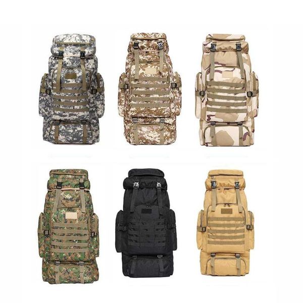 80l waterproof tactical backpack army hiking camping backpack travel rucksack outdoor sports climbing bag 
80l waterproof tactical backpack army hiking camping backpack travel rucksack outdoor sports climbing bag
