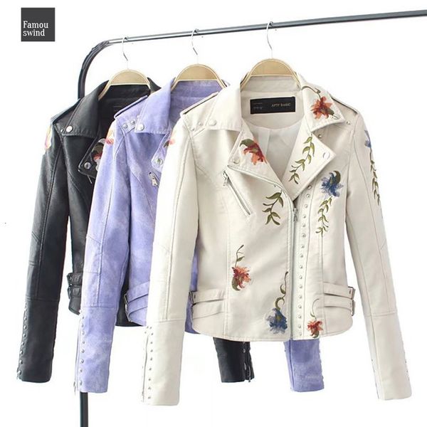 embroidered rivet leather jacket female spring new short slim self wild motorcycle cultivation thin embroidery womens coat, Black;brown
embroidered rivet leather jacket female spring new short slim self wild motorcycle cultivation thin embroidery womens coat, Black;brown