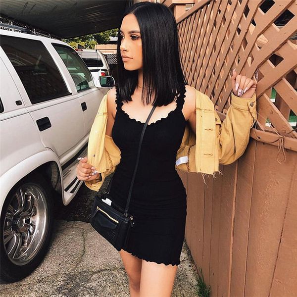 ruffles solid sling summer tight dresses new short dress solid bodycon color party dress women designer clothes, Black;gray
ruffles solid sling summer tight dresses new short dress solid bodycon color party dress women designer clothes, Black;gray